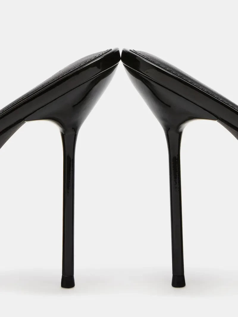 Davina Black Patent Shoes