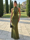 Elegant Halter Neck Maxi Dress for Women