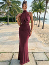 Elegant Halter Neck Maxi Dress for Women