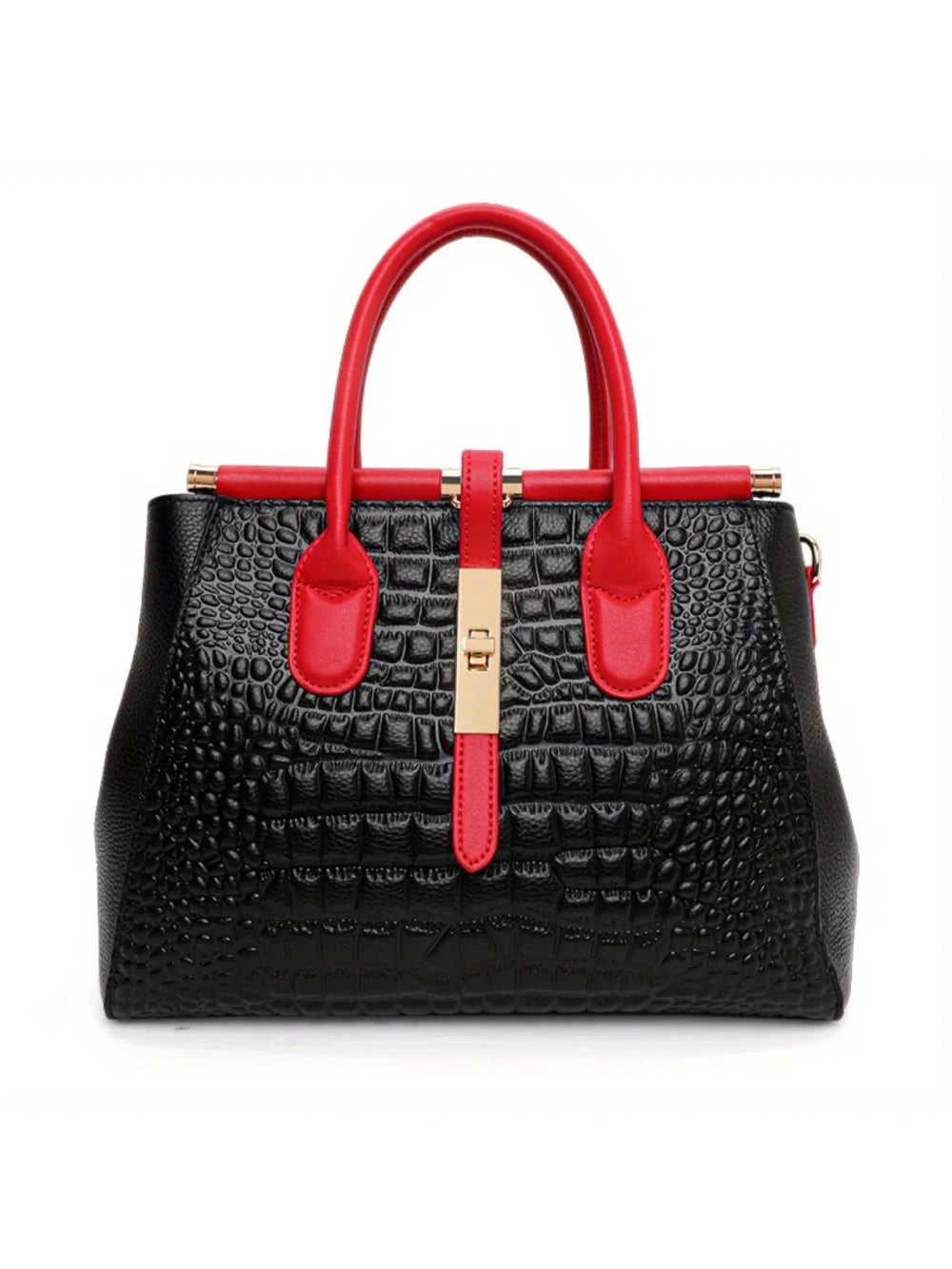 Crocodile Pattern Commuter Handbag