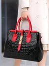 Crocodile Pattern Commuter Handbag