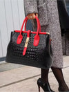Crocodile Pattern Commuter Handbag
