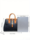 Crocodile Pattern Commuter Handbag