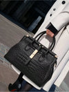 Crocodile Pattern Commuter Handbag