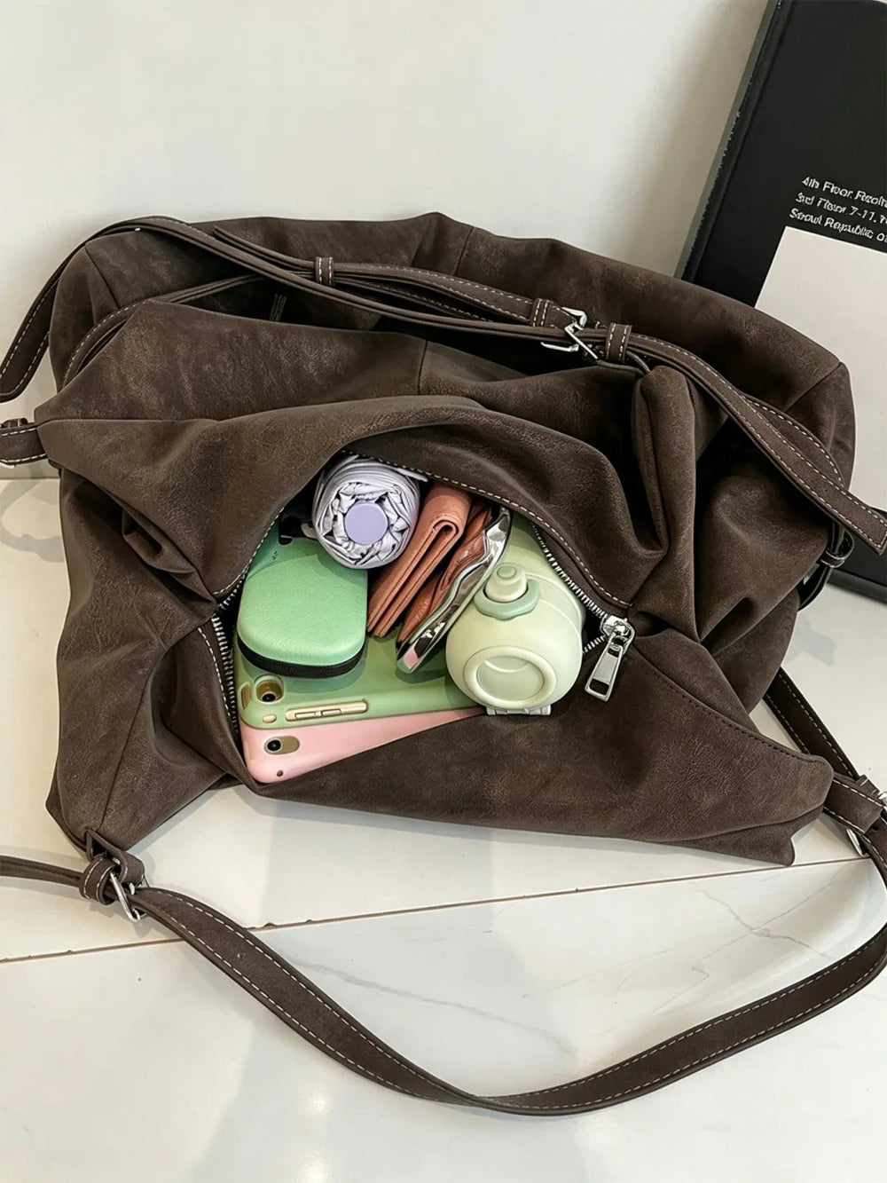 Minimalist Large Capacity PU Tote Bag for Women