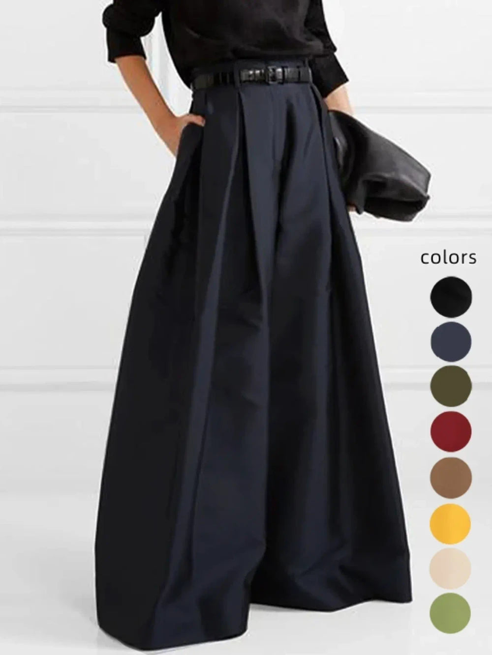High Waist Wide Leg Trousers