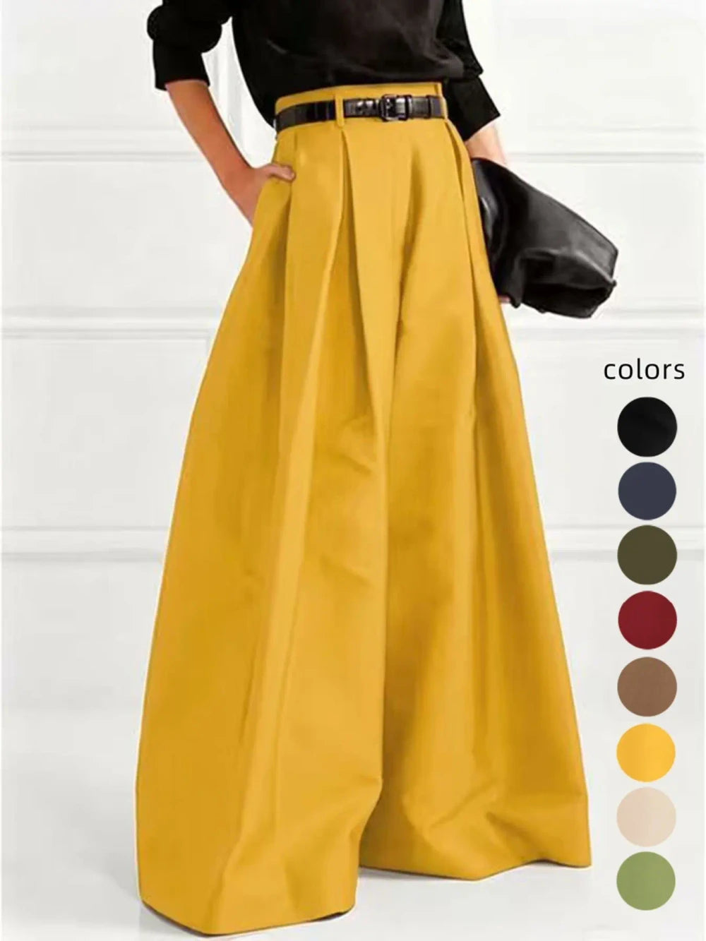 High Waist Wide Leg Trousers