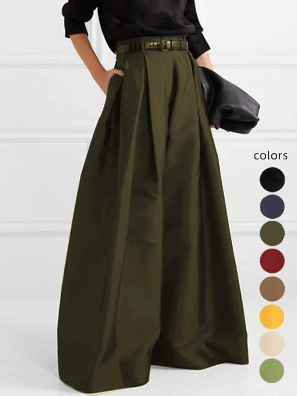 High Waist Wide Leg Trousers