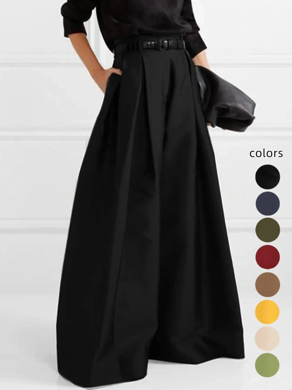 High Waist Wide Leg Trousers