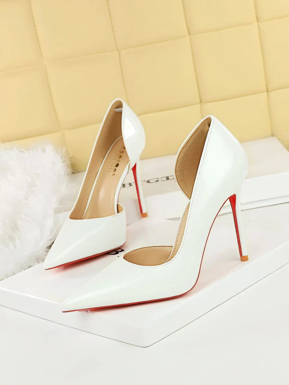 Patent Leather Slingback Stiletto Heels