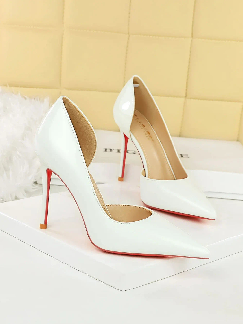 Patent Leather Slingback Stiletto Heels