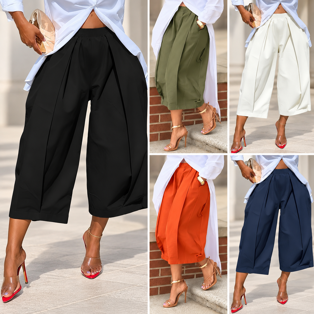Cotton Basic Baggy Pants